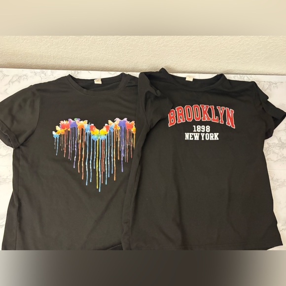 Shein Girls 11-12Y T Shirt Lot Of 5 Heart Tank Butterfly Pullover Tees​ - Picture 4 of 5